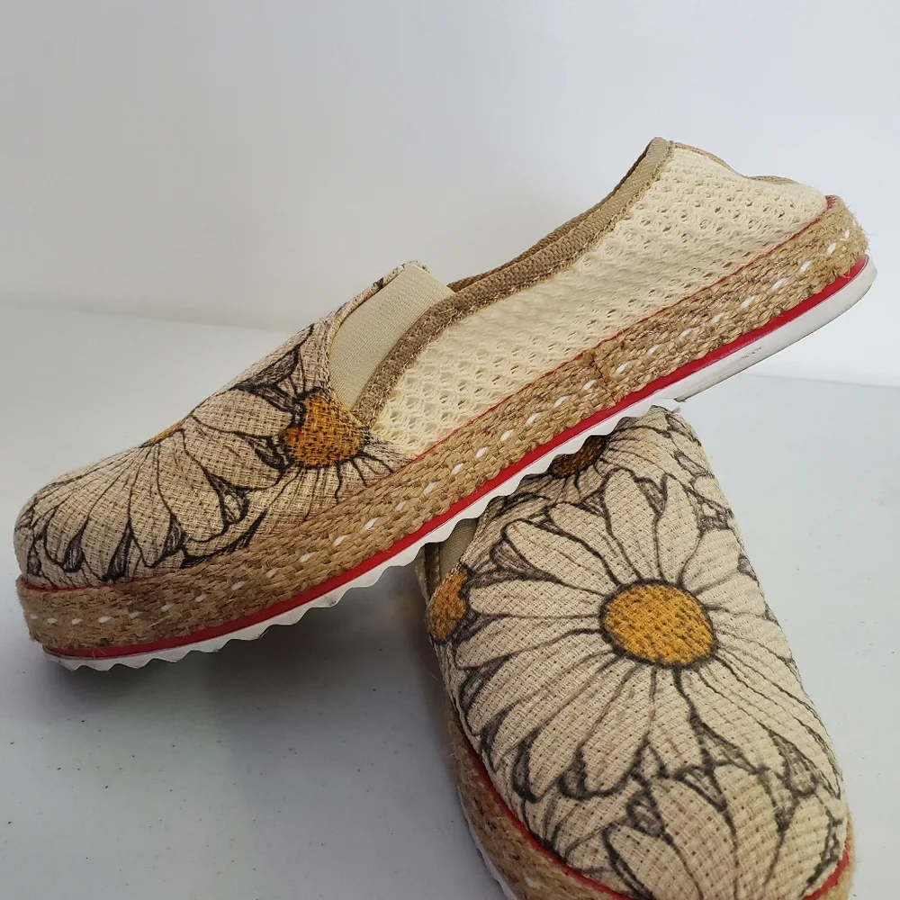 Goby Sunflower Canvas Flats Espadrilles